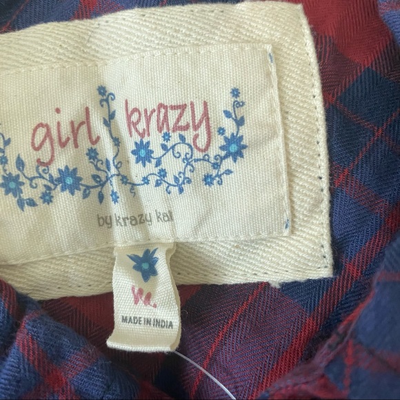 girl crazy || plaid drawstring shirt dress - Picture 7 of 9